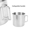 4pcs Outdoor Stainless Steel Cup Foldable Handle Nesting Cups for