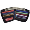 Mens Leather Zippered Wallet style - 702 (Color:Black)
