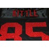 Custom Glitterflake George Kittle Womens Black Mesh Jersey Size X-Large