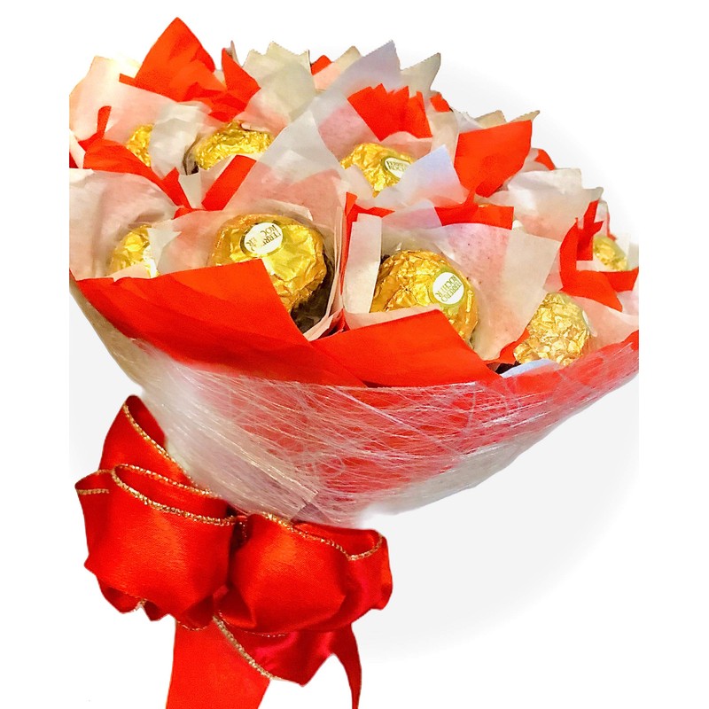 Gourmet Hazelnut Milk Chocolate, Large Candy Chocolate Gift Bouquet, 24