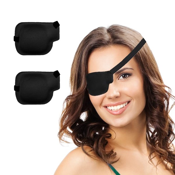 Eye Patches for Adults, 2 Pack Adjustable Soft 3D Eye