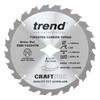 Trend Craft Pro 190mm Diameter Wormdrive Circular Sawblade - CSB/19024TW;