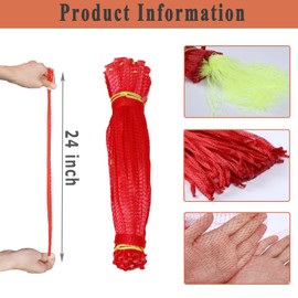 80 Pack Watermelon Nets, 24 Inches Melon Hammock Reusable Hanging Watermelon Mesh Bags Garden Cantaloupes Growing Supporting Storage Net Bags for Vegetables, Honeydew