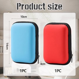 Mrltau 2 Pcs 14 * 10 * 4 cm Spielkarten Etui für Skip BO Skyjo Phase 10 UNO Cabo Kartenspiel, Platz für bis zu 216 Karten, Sammelkarten Box, Kartenbox Spielkarten(Blau + Rot)