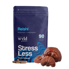 Stay Wyld Organics - Reishi Mushroom Supplement Capsules - 100% Canadian Grown Mushrooms, Organic Reishi Mushroom, Supplements For Mental Wellness and Calm - 90 Capsules