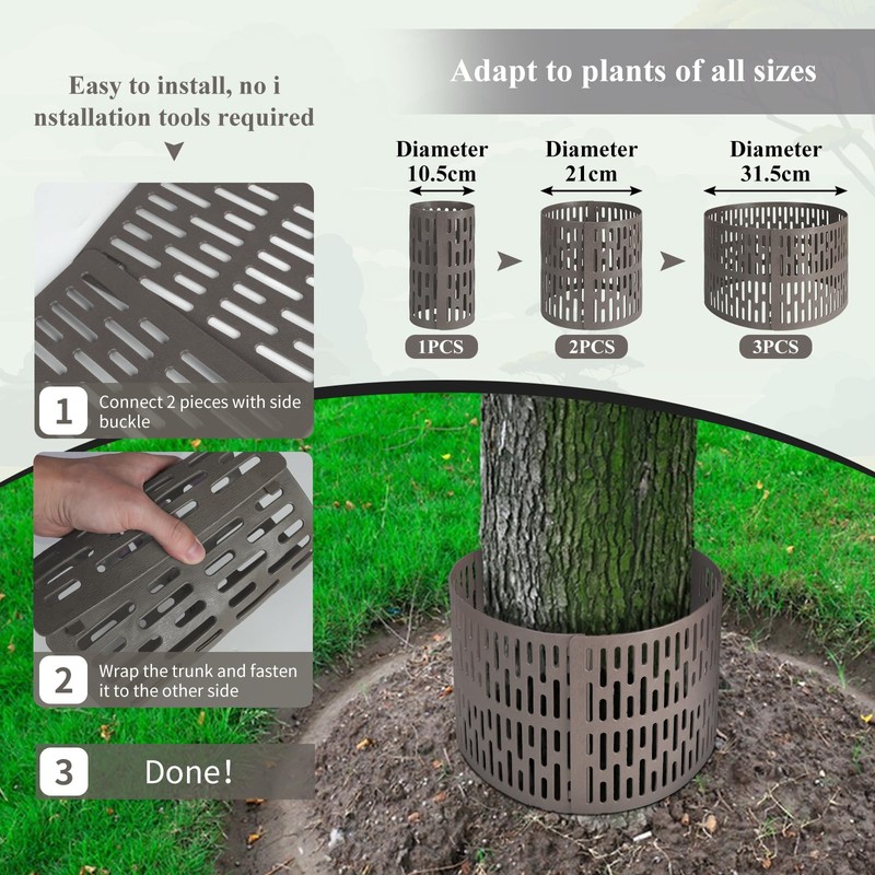 CPROSP Pack of 9 Tree Protection Trunks, 33 x 20