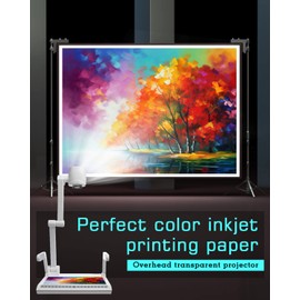 Transparency Sheets Transparent Paper 30 Sheets Inkjet Transparency Film Inkjet Printer (100% Clear) Acetate Sheets Clear Paper 8.5x11 Inches for Crafts, Premium Print