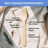 Compostable Forks, Wood Disposable Utensils, 100 Wood Forks, Compostable Utensils