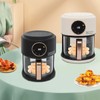 LUNUMAOS Mini Air Fryer, 3.8Qt Glass Air Fryer 360° Viewable