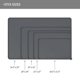 Reopet Silicone Dog Cat Bowl Mat Non-Stick Food Pad Water Cushion Waterproof - Multiple Colors, Sizes & Purposes