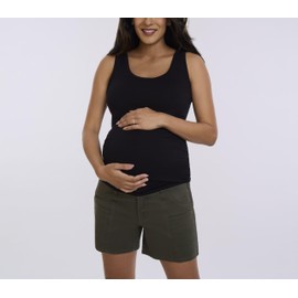 Motherhood Maternity Women's Under The Belly Utility Pregnancy Pocket Short, Deep Depths