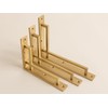 Satin Brass Art Deco Solid Brass Brackets | Brass Shelving