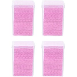 4 Cajas de Toallitas Limpiadoras Profesionales para Pegamento de Pestañas, Almohadillas de Tela No Tejida, Color Rosa, 800 Piezas para Salón y Uso en Extensiones de Pestañas
