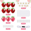 9pcs Strawberry Honeycomb Balls, Paper Strawberry Table Centerpieces Strawberry Party