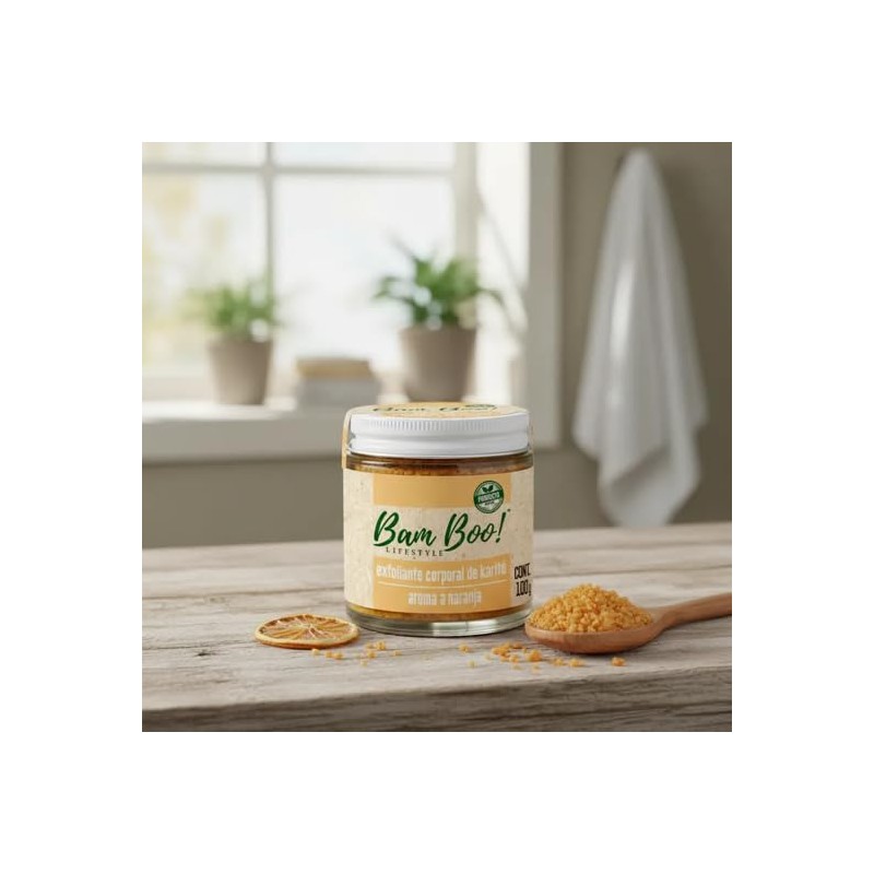 Exfoliante Corporal Artesanal Natural Karité Aroma Naranja 100 g Bam