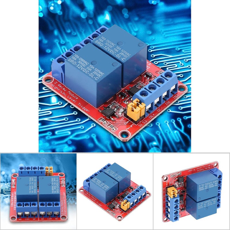 2 Channel 12V Relay Modul, Relay Module 2 Channel 5/12/24V