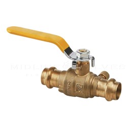 Midline Valve 532VLV034D-5 Premium Press Ball Valve with Drain, with 3/4 in. Connections, Brass (Pack of 5)