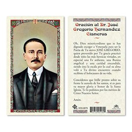 Gigi's Classy Kids Oracion al Dr. Jose Gregorio Hernandez Cisneros Tarjetas Laminadas Prayer Cards- Pack of 25- Spanish