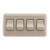 American Technology Components Quad SPST On-Off Switch with Bezel, 12-Volt,