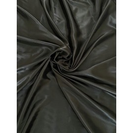 Fancy Textiles Silky Satin Plain Craft Dressmaking Fabric 60'' Wide (1 Meter(pre Cut), Black)