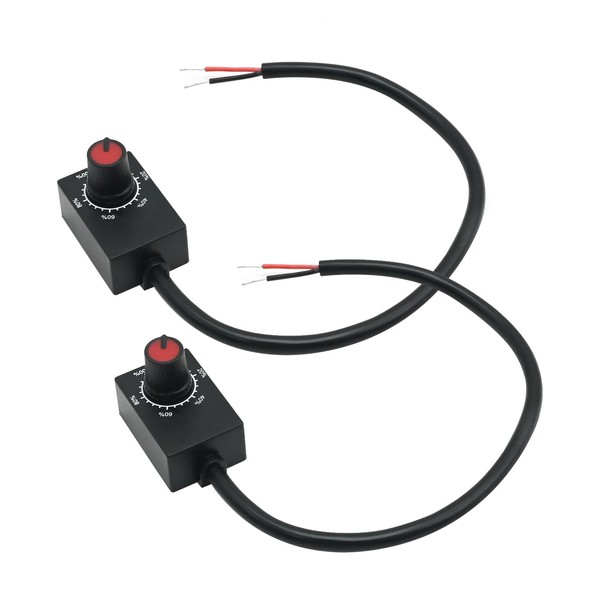 EATAKWARD 2 PCS DC 0/1-10V Knob Dimmer Mini Switch PWM