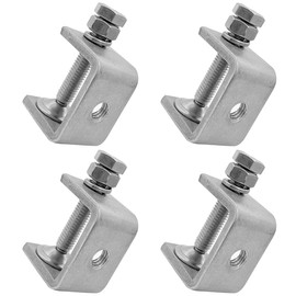0-25Mm Mini Stainless Steel C Clamps for Mounting, 4Pcs Heavy Duty Woodworking U Clamp Set Tiger Clamp Tools with Stable Wide Jaw Opening & Protective Pads for Welding/Carpenter(4Pcs)