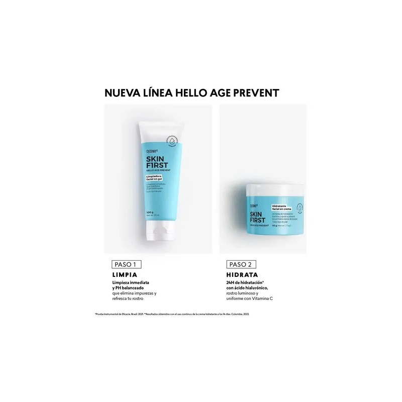 Skin First Crema Facial Hello Age Prevent Con Vitamina C