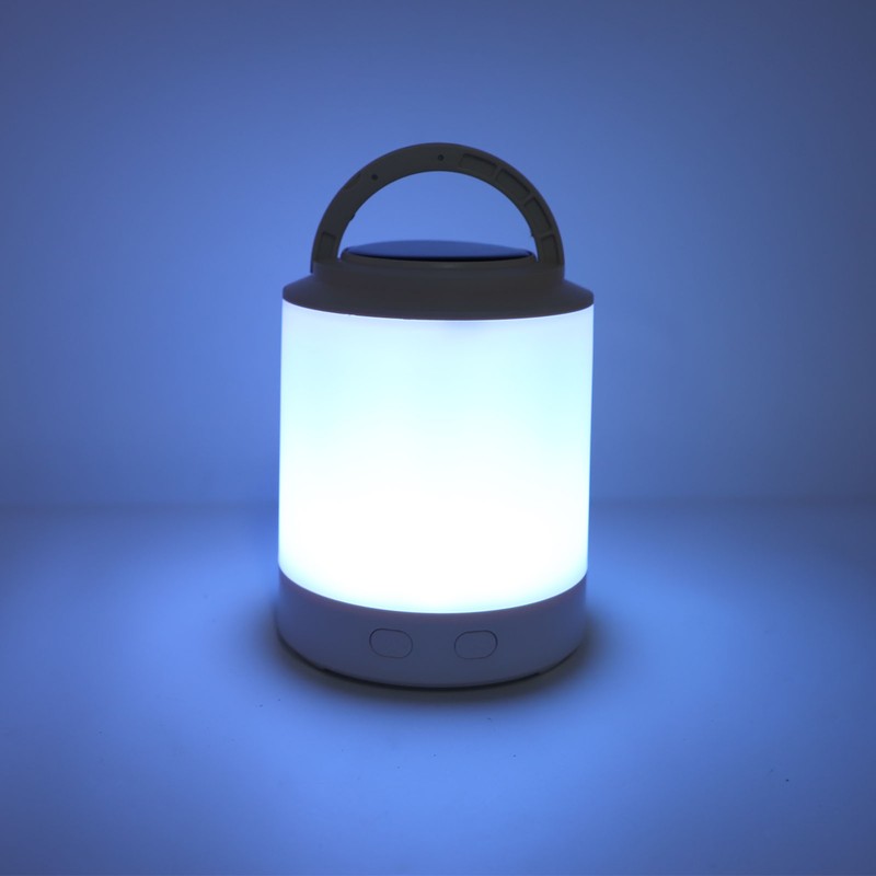 Solar Camping Lantern PP ABS Warm Light RGB Portable Hanging