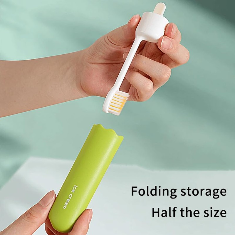 ARFUKA Foldable Travel Toothbrushes Medium Soft Bristles with Case Reusable