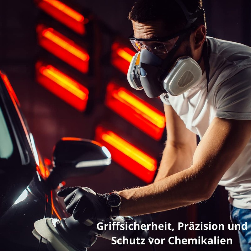 Mercator POWERGRIP Nitrile Gloves, Powder-free, Orange, Size: XL - 50