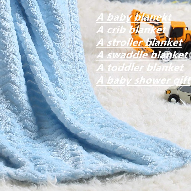 CREVENT Small Fluffy Warm Baby Toddler Blanket for Boy Infant