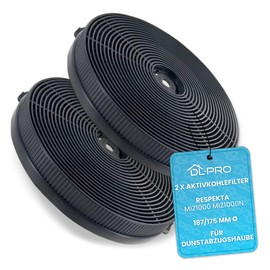 DL-pro 2 x Activated Carbon Filter 187/175 mm Diameter Replacement for Respekta MIZ1000 MIZ1000N Klarstein 10032843 TMFILT4 Bomann KF574 for Cooker Hood