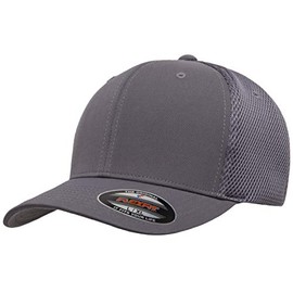 Flexfit unisex adult Flexfit Ultrafibre Airmesh Fitted Cap Hat, Dark Grey, Small-Medium US