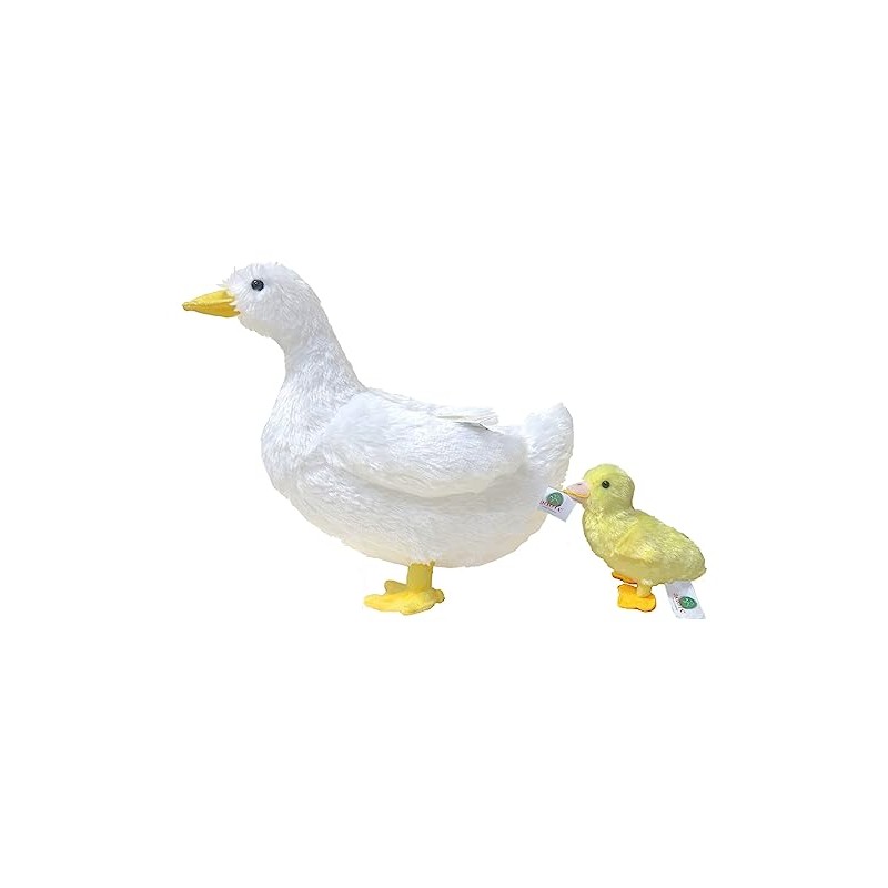 Adore 13" Standing Donna The White Duck with Duckling Plush
