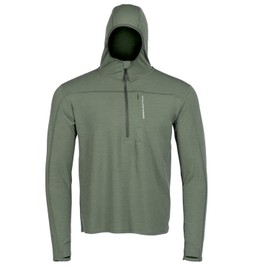 Eberlestock Lochsa Merino 1/4 Zip Hoody, Inclement Weather Base Layer, 300 GSM, Loden, X-Large