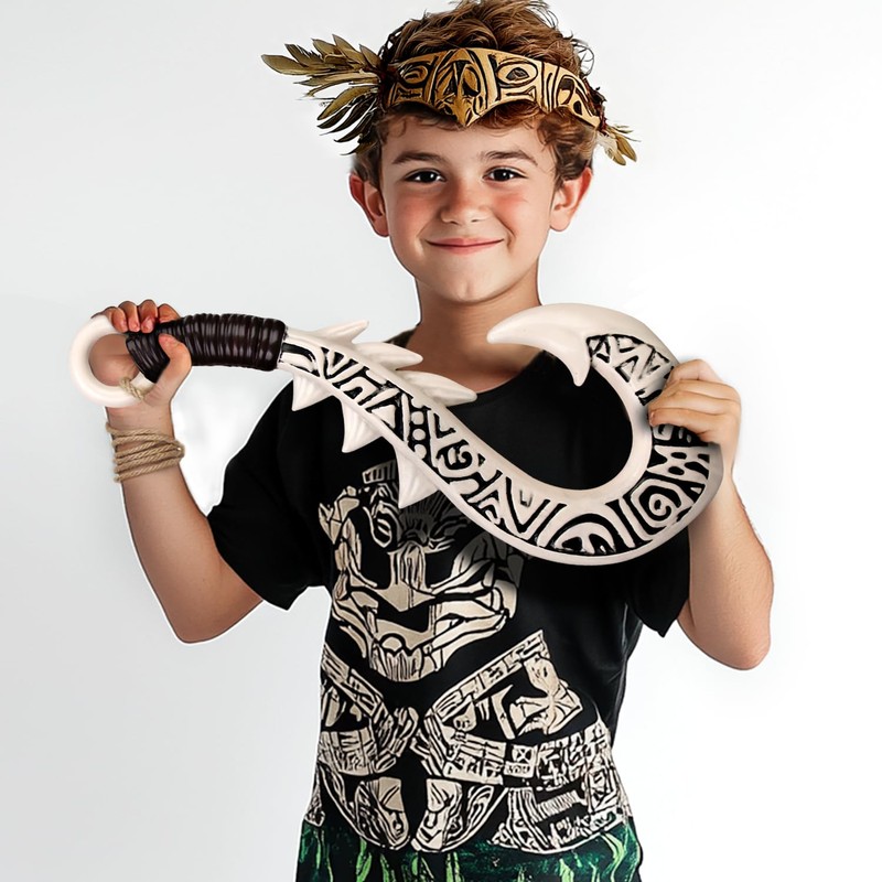The Polynesian Demigod Maui-Inspired Cosplay Samll Fish Hook Props Engraved