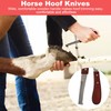 Gtouse 8Pcs Farrier Hoof Tool Kit Horse Hoof Trimming Tools