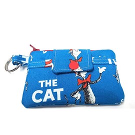 Zipper Mini Wallet Holder Pouch Key Chain Card - Dr Seuss -