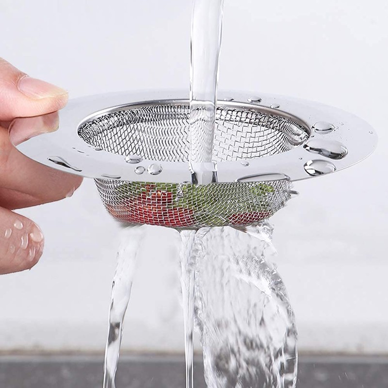 Drain Strainer Stainless Steel Rustproof Set of 2, 11.5 cm