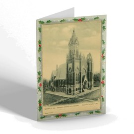 CHRISTMAS CARD - Vintage Illinois USA - Quincy. Vermont Street M E Church
