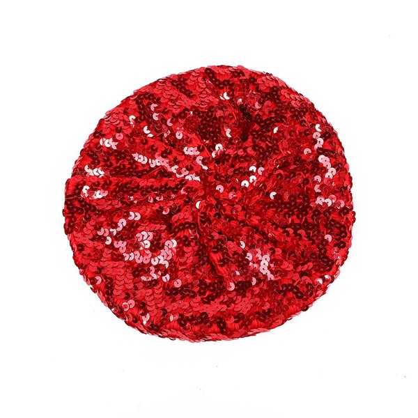 JNAWA Women Sparkly Sequins Beret Hat Flash Sequined Headdress Shining