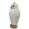 BestPysanky White Owl Glass Christmas Ornament