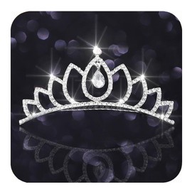 Kilshye Silver Tiara Comb Wedding Bride Hair Combs Princess Rhinestone Tiaras Costume Prom Hairpiece for Women and Girls, 2.16*4.33*1.77inches, Rhinestone Alloy