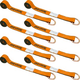Bolvixor 8 Pack 2" x 96" Lasso Strap - 9900LBS Break Strength - D Ring Auto Tie Down for Wheel Lift, Trailer, Tow Truck(Orange)