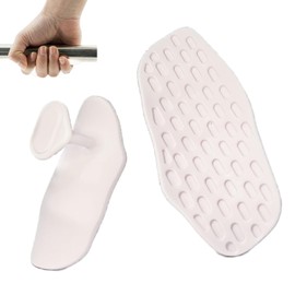 AEIKINISIS Ergonomic Anti-Slip Weightlifting Grip Pads,Secured Finger Clip Gym Hand Gloves Protectors for Men & Women,Non-Slip Palm Support for Dumbbells & Barbells (Pink)