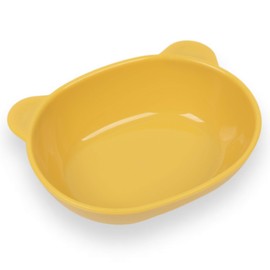 BLUE GINKGO Silicone Kids Bowls - Cute Silicone Bowls for Baby/Silicone Plates for Toddlers and Kids - Dishwasher Safe and Made in Korea (Mustard Yellow)