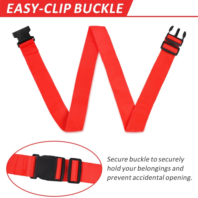 vivinin 4 Pack Luggage Straps, Luggage Belt with Buckle Closure,