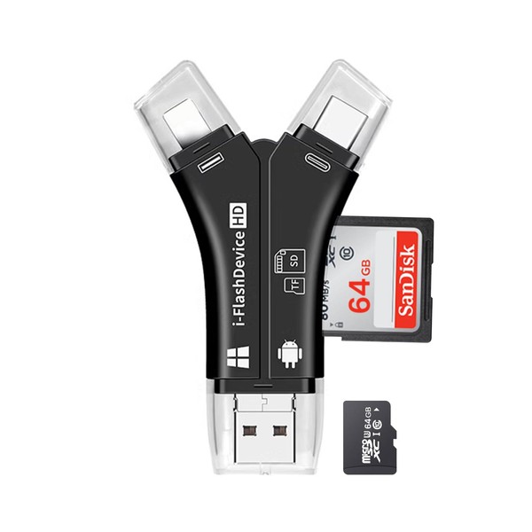 SD Card Reader, Supports 1 TB, Backup, USB Drive, Photo