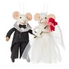 Abbott Collection Bride Mouse Ornament with Bouquet, 5-Inch, White
