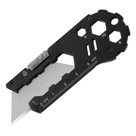 Generic Box cutter Mudder Multi-Purpose Sliding Blade Box Cutter with Retractable Safety Lock, SK5 Carbon Steel Blades, Heavy Duty, for Office, School, Household (Black)